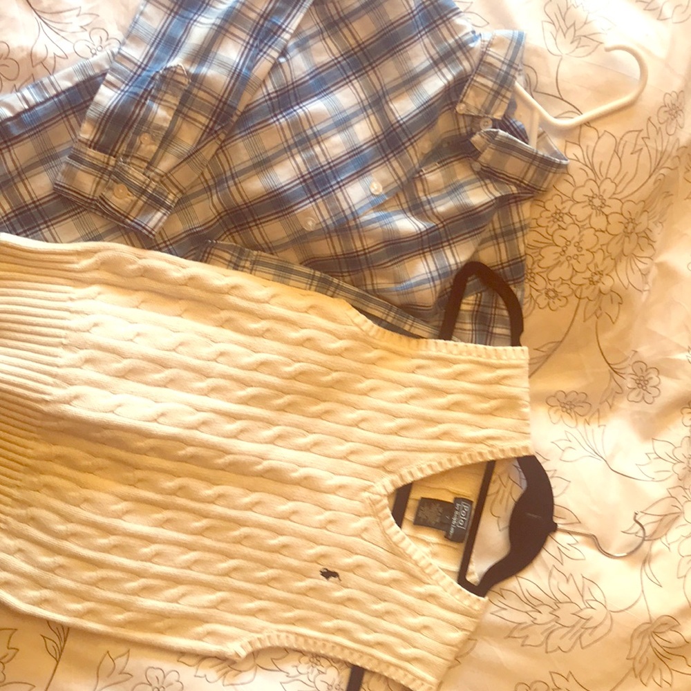 Lot of boys dress shirt and vest Ralph Lauren